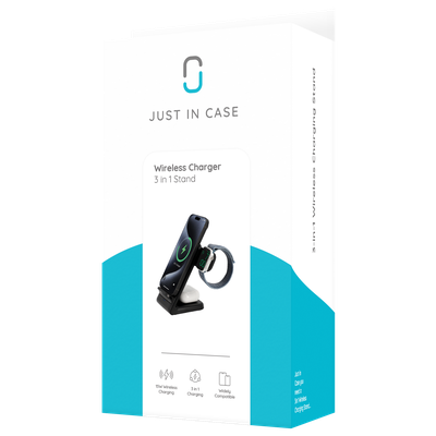 3 in 1 - Wireless Charger Stand 15W - Black