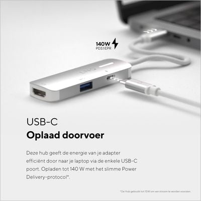 4K HDMI Adapter with PD and USB-A