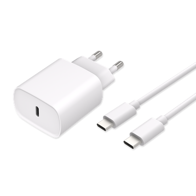 Essential 20W USB-C PD Adapter + USB-C PD Cable - 150cm - White