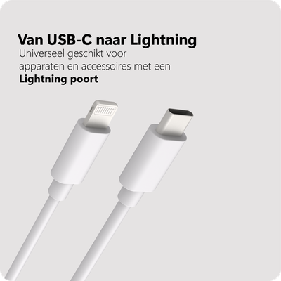 USB-C to Lightning Cable - 20cm - White