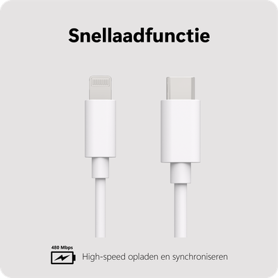 USB-C to Lightning Cable - 20cm - White